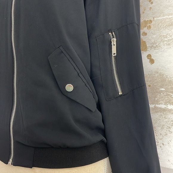 Jules & Leopold-Black Lightweight Bomber Jacket NWT size Small - Picture 10 of 13